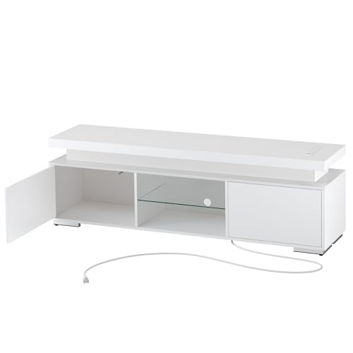 DWVO White TV Stands for Living Room