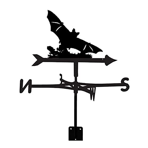 ZAANU Veleta de Viento Veleta con Adornos creativos en Forma de murciélago Veleta de Viento al Aire Libre Indicador de dirección del Viento Herramienta de medición de Veleta de jardín pa
