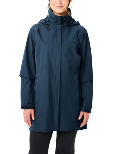 VAUDE Escape Regen-Parka Damen – Regenjacke wasserdicht, luftdurchlässig, Regenmantel mit 2-Wege-Reißverschluss… – Ansicht 3