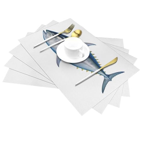 Sets de table résistant à la chaleur Thunnus lavables pour cuisine - 4