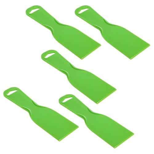 5 pcs Plastic Putty Knife & Polyfilla Tool - 2 Inch Green Flexible Paint Scraper for Taping, Drywall, Wall Painting, Spackling & Patching
