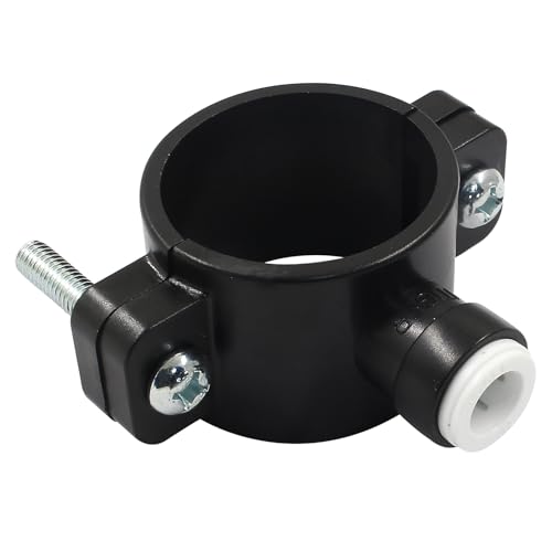 Waziaqoc Drain Saddle Valve with 3/8" Quick Connect, Plastic Drain Saddle Valve, Water Hose Pipe Adapter for Under Sink Reverse Osmosis System
