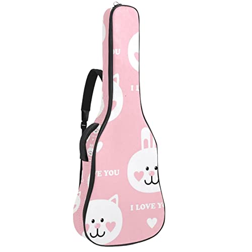 Sac à dos guitare acoustique imperméable 41 pouces à motifs chats