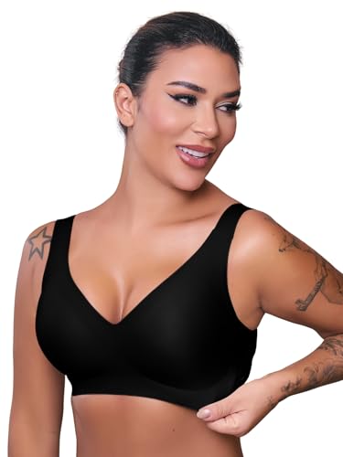Seamless High-Support Push-up 3D Wireless Soft Comfort Bra with Wider Adjustable Straps2