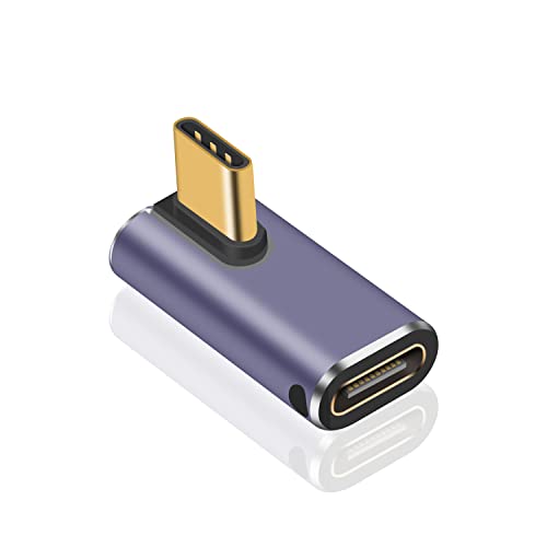 Maxhood USB C Righ Angle Adapter 240W, Right Angle USB C 90 Degree Adapter 40G