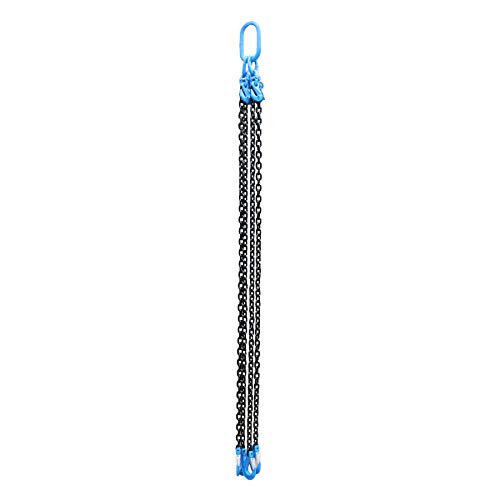 Élingue chaîne 4 brins 10mm 2m avec crochets de raccourcissement 6.7T WLL