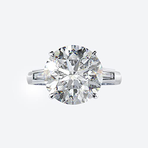 Bague zircon 12mm en argent 925 : l'éclat prestigieux d'un solitaire de mariage d'exception