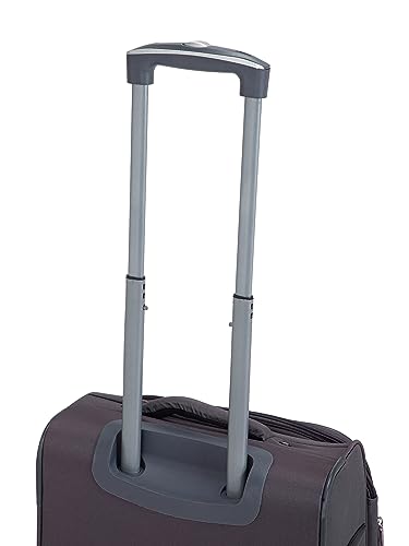 Image of Verage V Lite - Nevada 20 inch / 59 cms Soft-Sided Cabin Size Carry-On Expandable Suitcase 8 Wheels Spinner Luggage Trolley Bag (Grey)