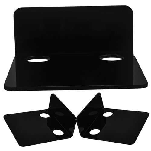 Totority 3個小型壁掛け棚 ウェブカメラスタンド ベビーモニターホルダー スピーカー収納 セキュリティカメララック ルーター置き場 浮き棚 簡易取り付け 子供部屋 リビング 寝室 オフィス用