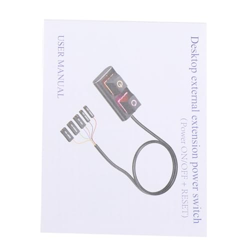 Interruptor de alimentación externo para PC de escritorio con luces LED y cable de 2M