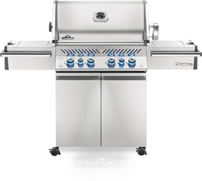 Napoleon PRO500RSIBPSS-3 Prestige PRO BBQ Propane Gas Grill, 500 sq.in. + Infrared Side and Rear Burners, Stainless Steel