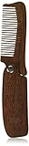 Folding Sandalwood Comb by Groom Houzz - Anti-Static Styling Comb for Men - Perfect Beard Shaper