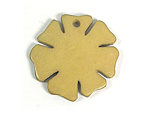 Pendentif en bois marguerite INNSPIRO ocre 25 mm pour création de bijoux DIY x50