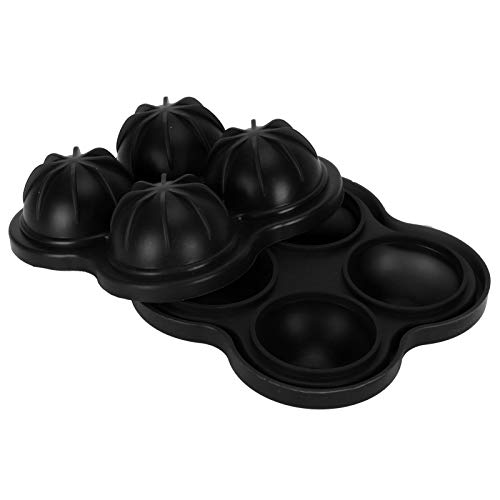 Molde para Hielo Zerodis de Silicona 4 Agujeros Negro miniatura 2