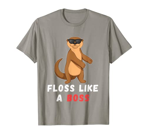 Floss Like A Boss Sea Otter Funny Flossing Dance Camiseta Camiseta