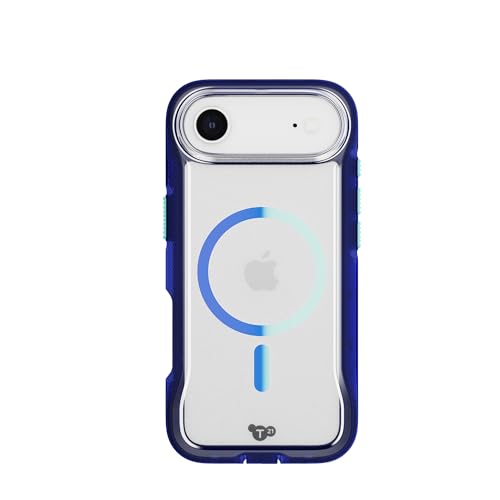 Coque iPhone 17 Air EvoPro Tech21 MagSafe Bleu électrique Jelly Mint