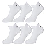 Tisoks Mens and Womens 6-Pack White Anti Odor Deodorant Sports Ankle Socks