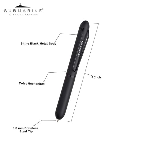 Image of Submarine 834 Personalised Bullet Mini Ball Pen 5 Colour Set