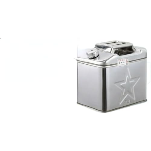 REENEW 5L/10L/15L/20L 緊急用携行缶,軽量 ガソリン携行缶 ノズル付きボトルタイプ 消防法適合品 ステンレス 鋼板厚0.8mm304ステンレス業務用、保管用に (B-20)