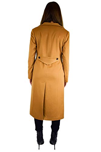 Cashmere Boutique: Women's Full Length Belted Coat in 100% Pure Cashmere (Color: Camel, Size: 14)2
