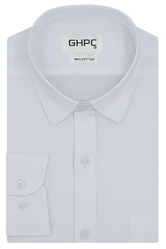 GHPC 100% Cotton Dobby Self Design Full Sleeves Regular Fit Forma...