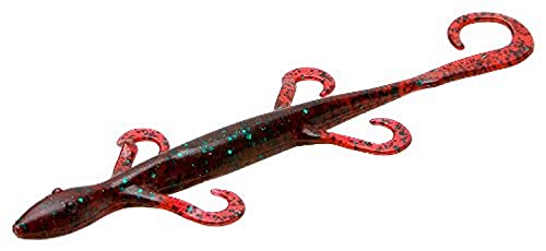 Zoom Bait 8-Inch Magnum Lizard Bait-Pack of 9 (Red Bug) , 8 Inches