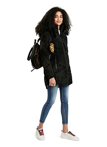 Desigual Imbottito Giacca, Nero, S Donna