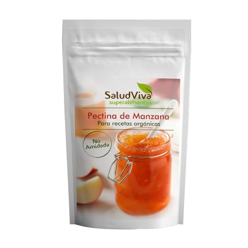 Pectina de manzana ecológica SaludViva 45 g | Gelificante vegetal no amidado para mermeladas y jaleas | Alto contenido en fibra, sin gluten, ideal para postres caseros