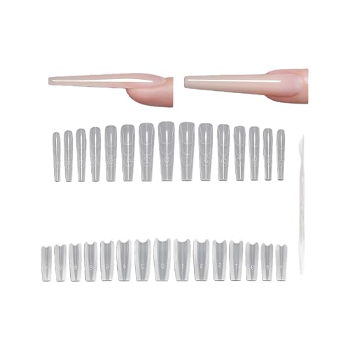 Vmohuyktx 1Box Quick Effect Oval Tapered Nails Extensions Forms Easy Application for Busy Lifestyles Enhances Beauty in Minutes Gentle Nail