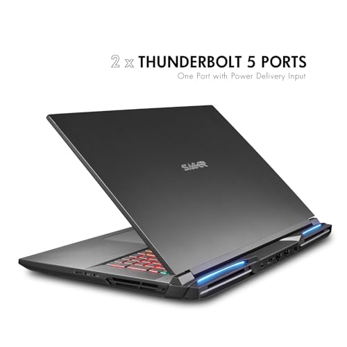 Image of Sager NP9580T Gaming Laptop, 18 Inch QHD+ 240Hz 100% DCI-P3 G-Sync, Intel Core Ultra 9 Processor 275HX, RTX 5090 24GB, 64GB RAM, 2TB Gen4 NVMe SSD, Win 11 Pro