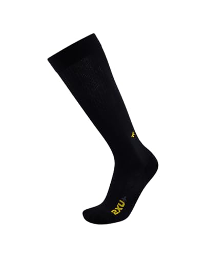 2XU Flight Compression Socks, Black/Black, Medium 2