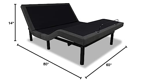 iDealBed 3i Custom Adjustable Bed Base, Wireless, Zero Gravity, One Touch Comfort Positions, Programmable Memory, Advanced Smooth Silent Operation (Split Queen)