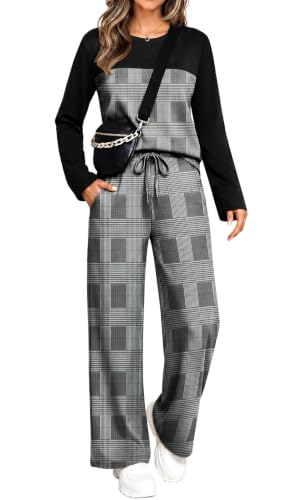 WIHOLL Two Piece Sets for Women Fall Outfits Casual Matching Lounge Sets