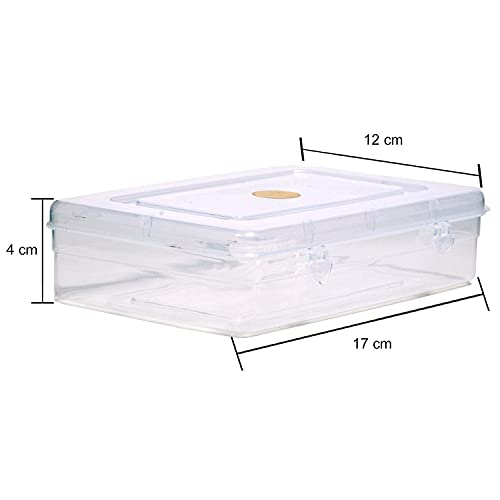 Image of Chetan Clear Plastic Medium Storage Boxes (Set of 6) - Versatile Transparent Containers for Organizing Small Items (Size No - 4)