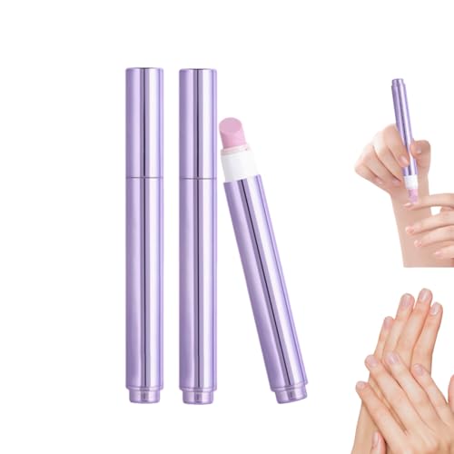 Nuevo lápiz para el cuidado de las uñas 3 en 1 mejorado,lápiz de aceite para cutículas,empujador de cutículas con punta de cerámica para uñas encarnadas,uñas secas y dañadas (2Pcs)
