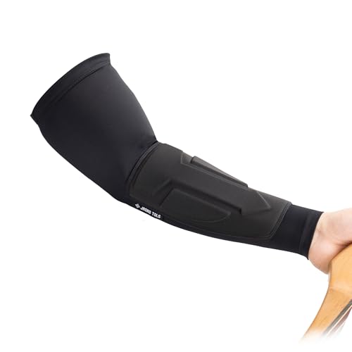 Elastic ArmGuard Lightweight Forearm Sleeve Protector with Adjustable Touch Fastener for Archery Shooting Protective (Thickened Padding)