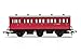 Produktbild Hornby R40078 BR Crimson 3rd Class 5 Door 6 Wheel Coach Elektrische Lichter + Trittbretter E31070, Rot