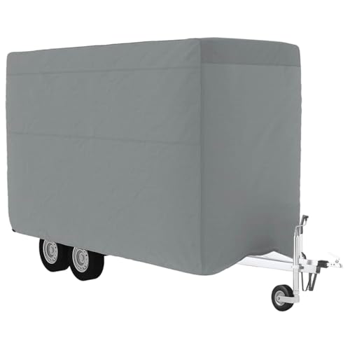 vidaXL Housse de remorque chevaux gris 376x168x240 cm tissu non tissé, housse de protection pour...