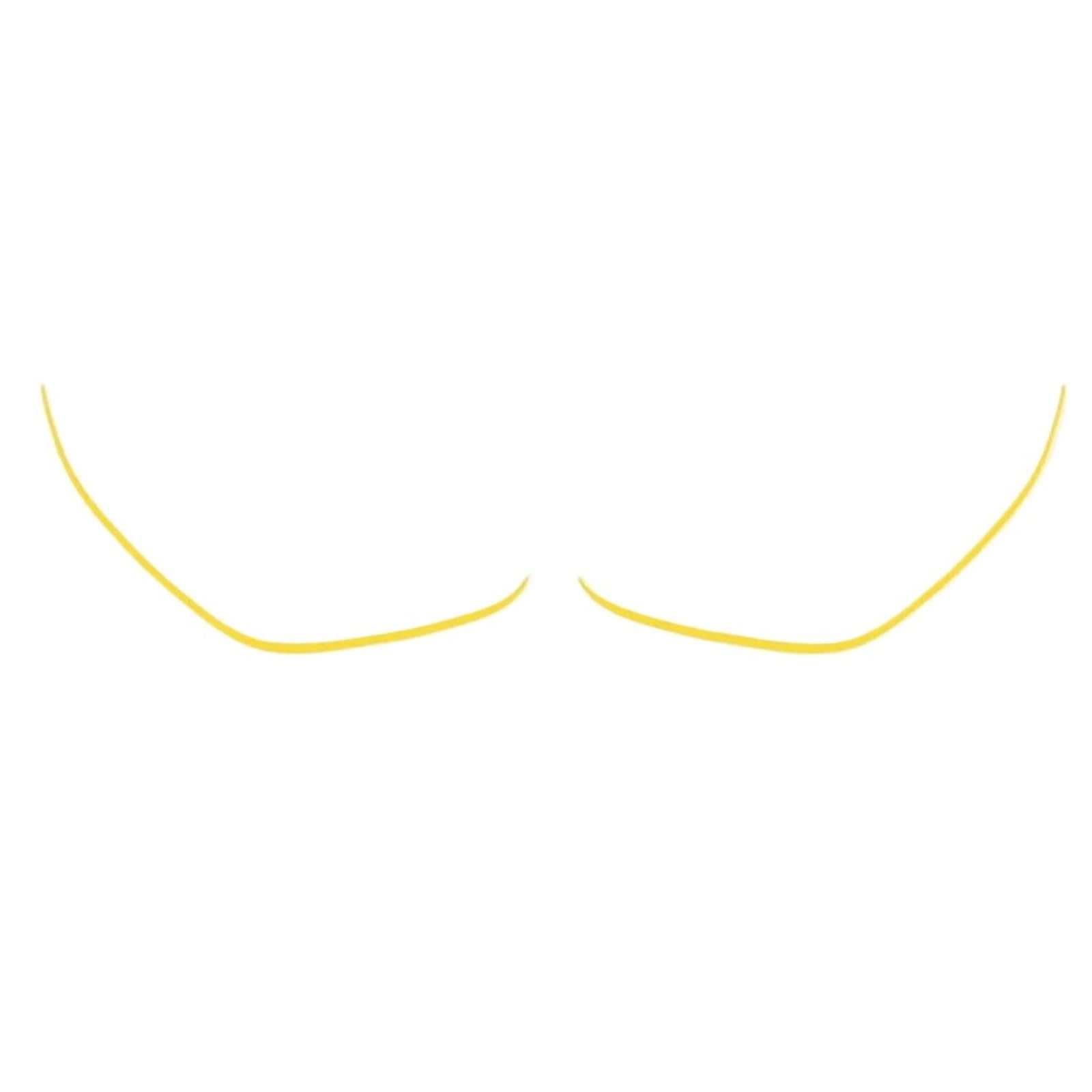 Car Eyelashes Fit for Tesla Model Y 2020-2024 Headlight Eyebrow Sports Decorative Strip Headlamp Color Stickers Eyebrow Cover(TYPE2 Yellow)