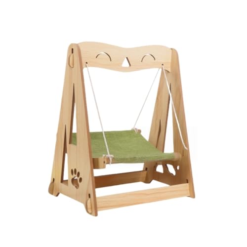 猫ベッド ペットハンモック 猫乗る台 ペットブランコ 木製 ハンモック 猫 小型犬 猫用ベッド 小動物用ペット 組み立て簡単 安定な構造 遊び場 置き型 ペット用品 (スタイル1)