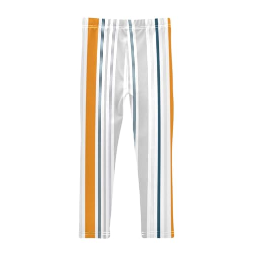 GuoChe Orange Gray Stripes Little Girls Shorts Cotton Cartwheel Shorts Leggings for Dance Party2