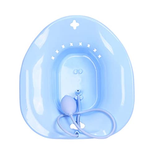 Lavabo de bidé portátil para asiento de inodoro azul y limpieza posparto de viaje