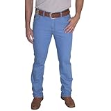 Calça Country Masculina Jeans Premium Rodeio Western com Elastano (BR, Cintura, 46, Slim, Regular, DELAVE)