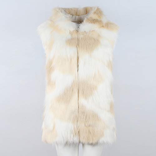 Umren Men's Luxury Faux Fur Coat Jacket Winter Warm Long Coats Overwear Outwear Camel Xl #TOP3