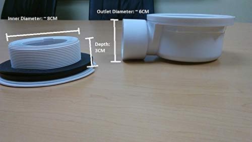 White PVC 1.5" Side Outlet Shower Drain Assembly