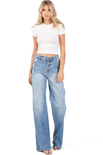 Celebrity Pink Women's Juniors High Rise Wide Leg Jeans Product