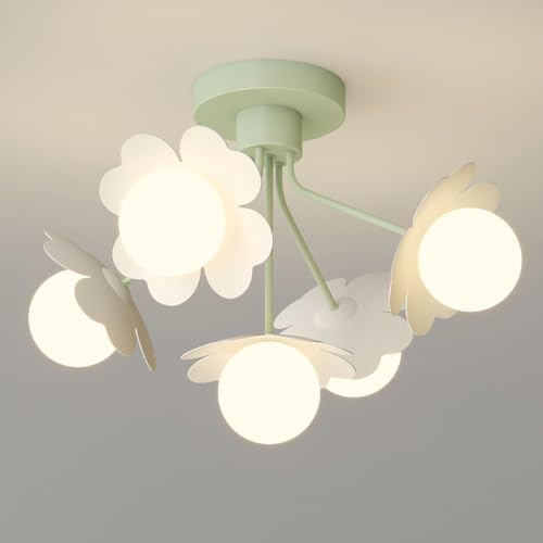 Plafonnier Spoutnik fleurs blanches pour illuminer la chambre d'enfant