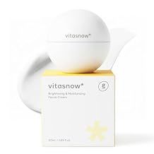 GLAM UP VitaSnow Toning Cream for Face, Dark Spot Corrector & Glow Boost Moisturizer, Tone-up Vitamin C Brightening Cream with Kakadu Plum, Anti-Aging Barrier Hydration for Sensitive Skin, 1.69 fl. oz
