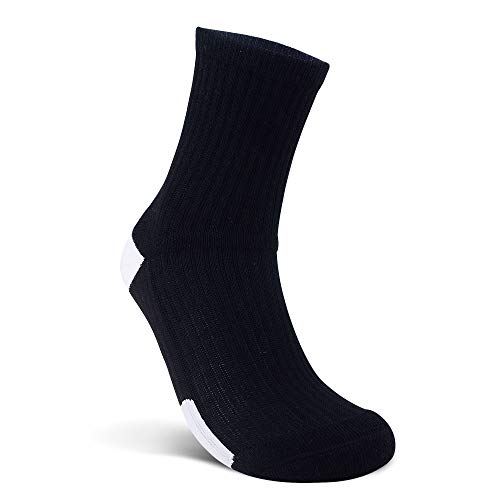 JHM Kids Athletic Sport Crew Socks for Baseball Soccer Basketball Running For Ages 4 to 164