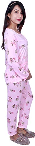 Image of MUKHAKSH (Set = 2 Pieces Girls Little Angel Beautiful Pink Summer Night Suit for Sleepwear /Nightwear, Print May Varyvery Comfortale